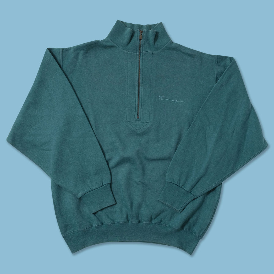 Vintage Champion Q-Zip Sweater Large 