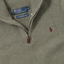 Polo Ralph Lauren Q-Zip Wool Sweater Small 