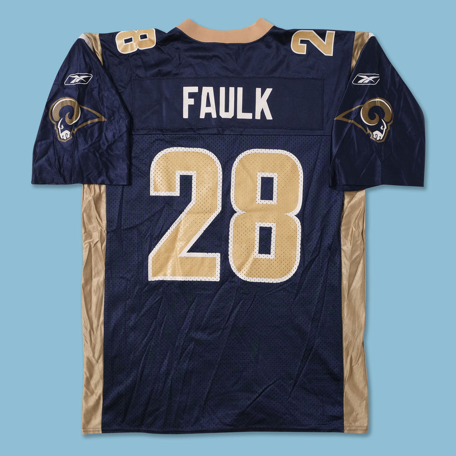 Vintage Reebok Rams Faulk Jersey XLarge 