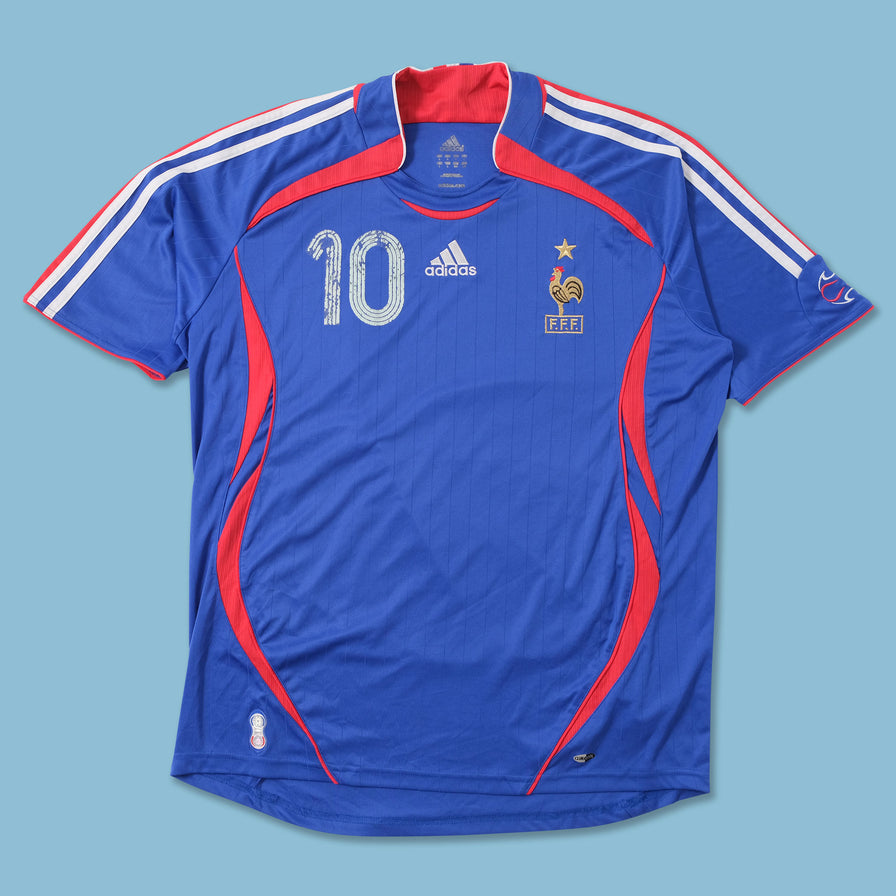 Vintage adidas France Zidane Jersey Large 
