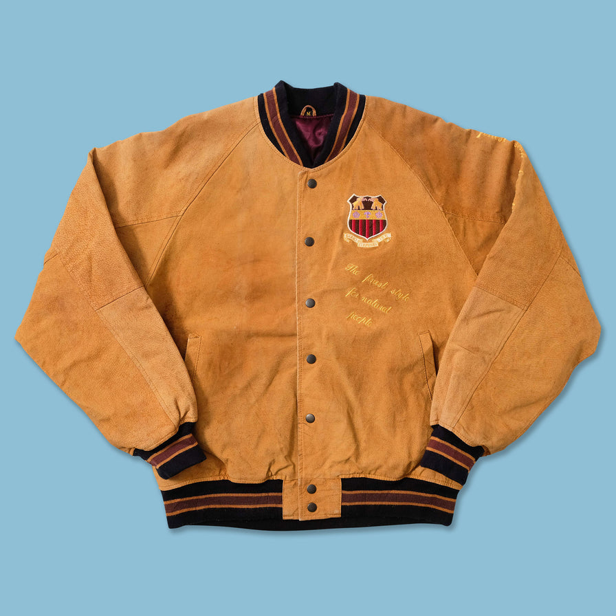 Vintage Suede Varsity Jacket Medium 