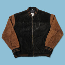 Vintage Suede Varsity Jacket XXL 