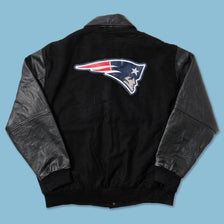 Vintage New England Patriots Wool Leather Varsity Jacket Large 
