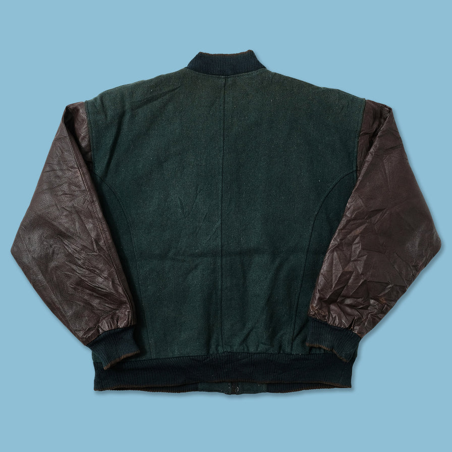 Vintage Wool Leather Varsity Jacket Medium 
