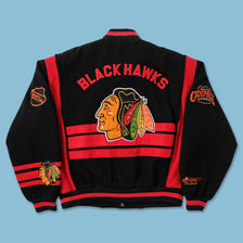 Vintage Chicago Blackhawks Wool Varsity Jacket Large 