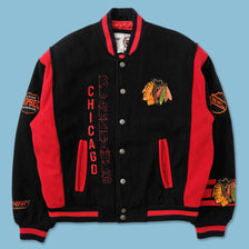 Vintage Chicago Blackhawks Wool Varsity Jacket Large 