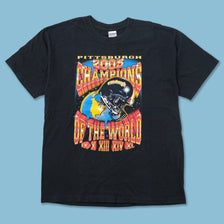 2005 Pittsburgh Steelers T-Shirt Large - Double Double Vintage