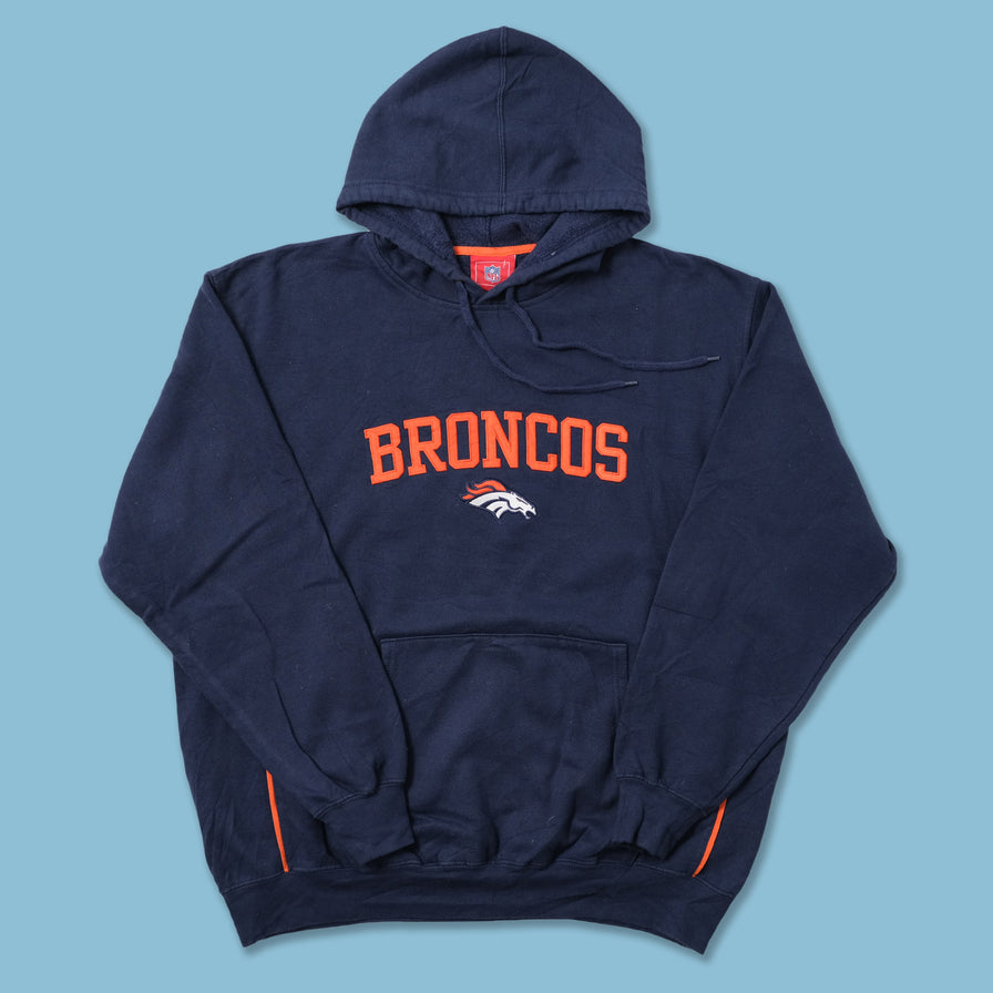 Vintage Denver Broncos Hoody XLarge - Double Double Vintage