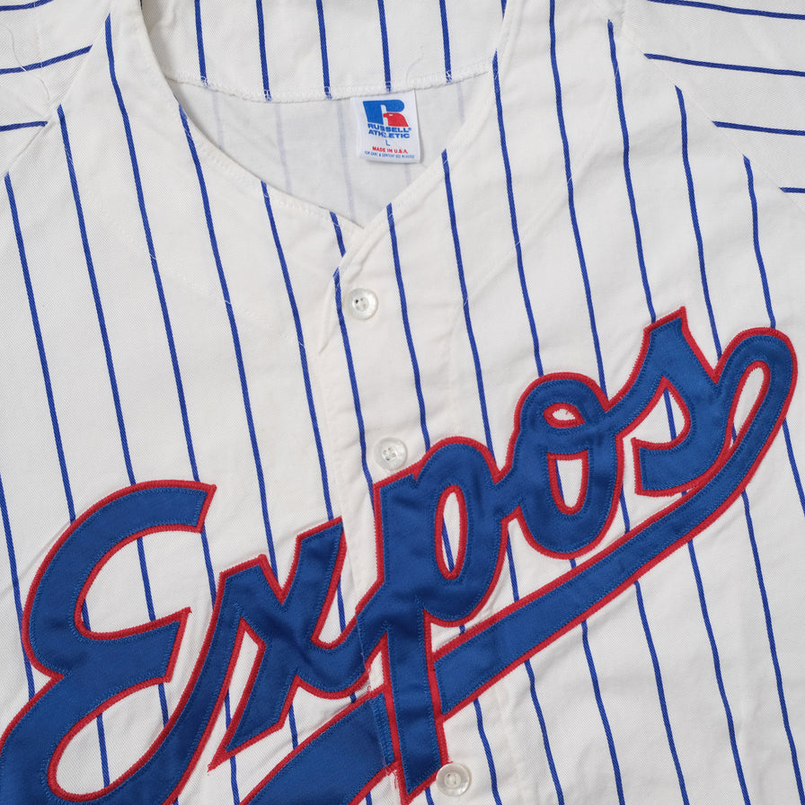 Vintage Montreal Expos Nike Baseball Jersey Size XL Blue 