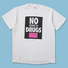 Vintage 1994 No Power To Drugs T-Shirt Medium - Double Double Vintage