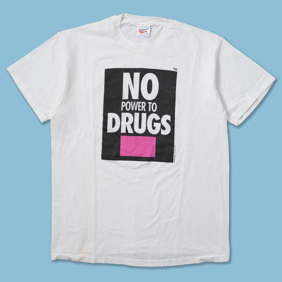Vintage 1994 No Power To Drugs T-Shirt Medium - Double Double Vintage