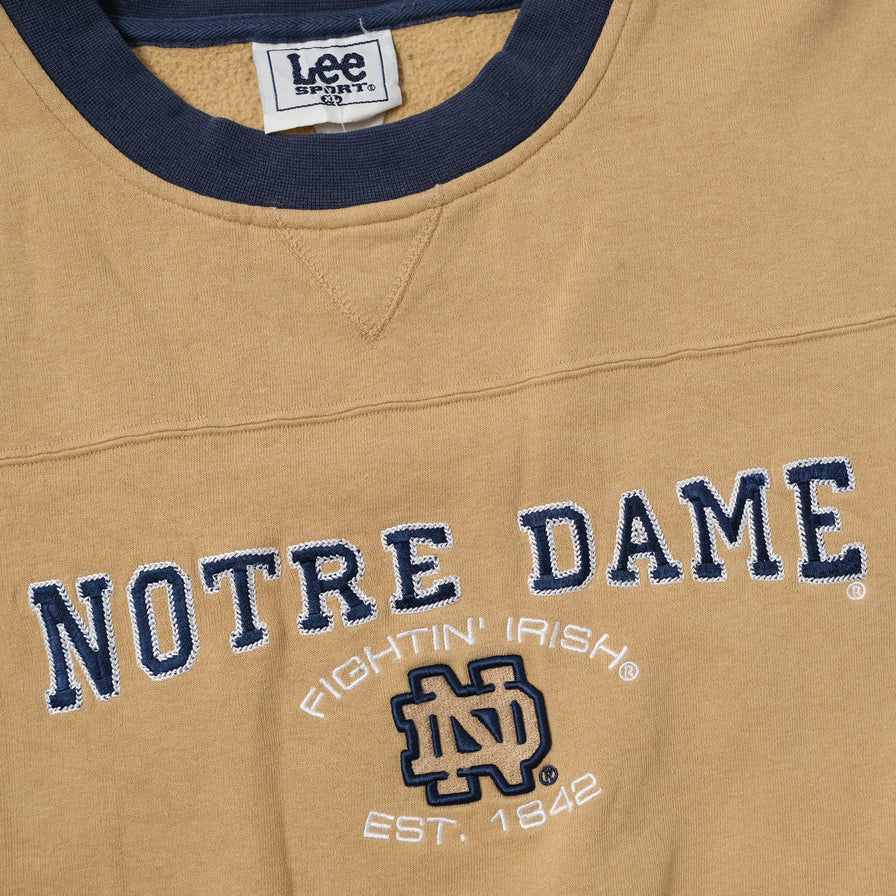 Vintage Notre Dame Sweater XLarge - Double Double Vintage