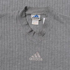 Vintage adidas V-Neck T-Shirt Large - Double Double Vintage