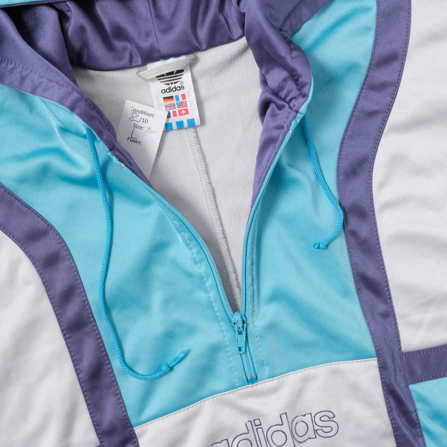 Vintage adidas Q-Zip Hoody Large - Double Double Vintage