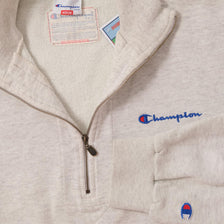 Vintage Champion Half Zip Sweater Medium 