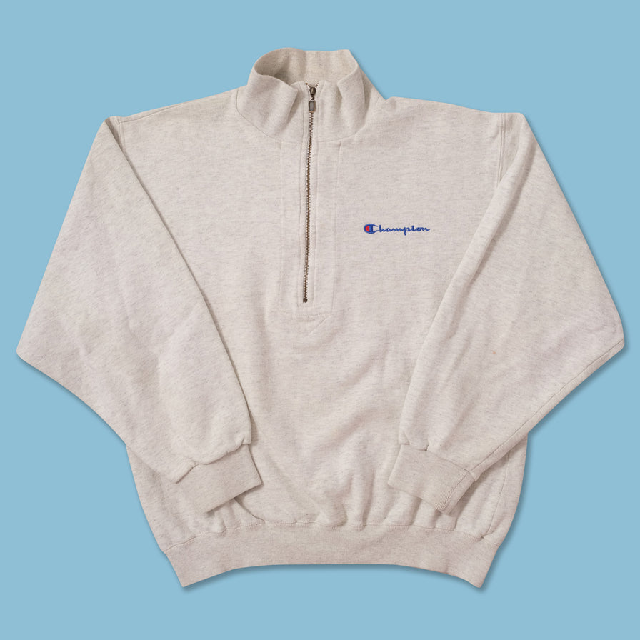 Vintage Champion Half Zip Sweater Medium 