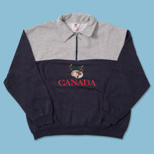Vintage Caribou Canada Q-Zip Sweater XLarge 