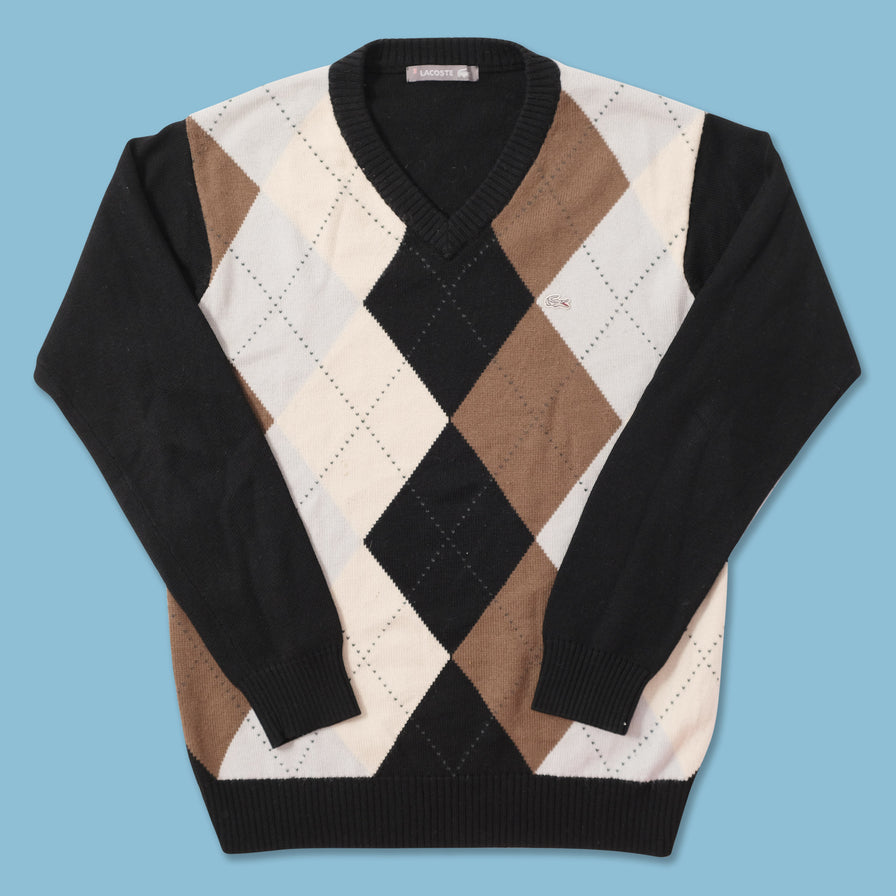 Lacoste Argyle Knit Sweater small 