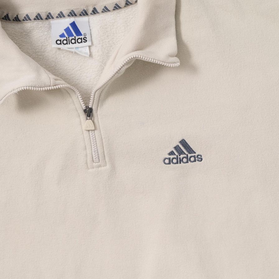 Vintage adidas Q-Zip Sweater Medium 