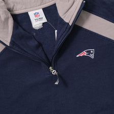 Vintage New England Patriots Q-Zip Sweater Large 