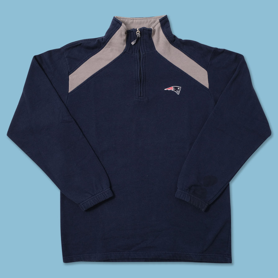Vintage New England Patriots Q-Zip Sweater Large 