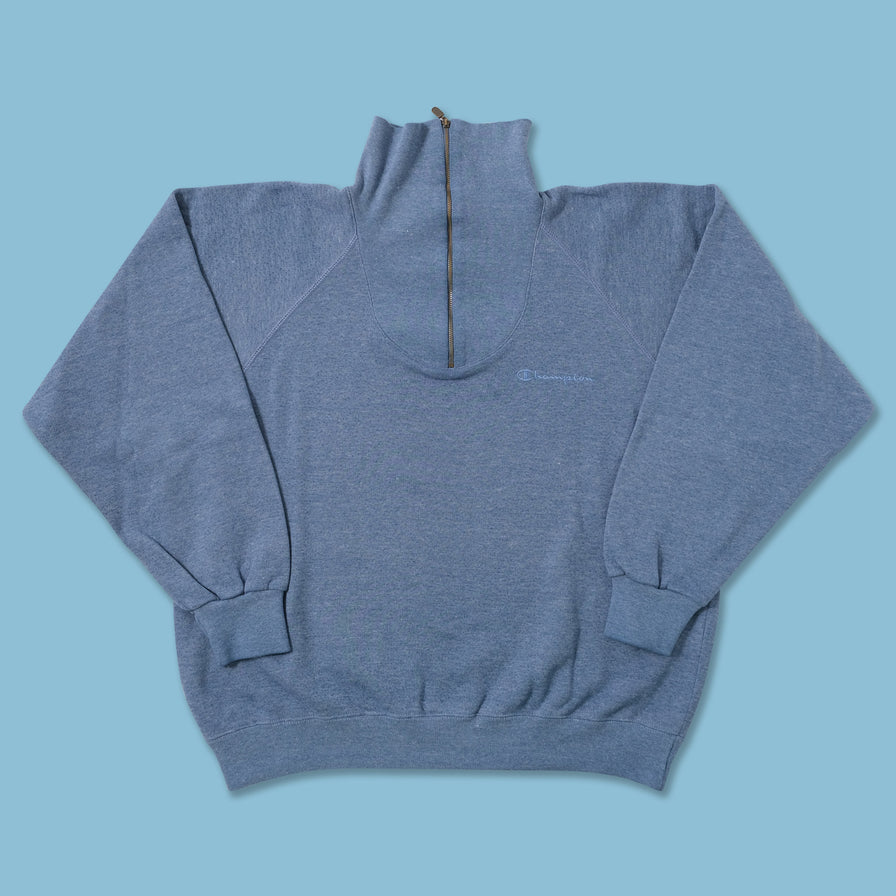 Vintage Champion Sweater Q-Zip Sweater Large 