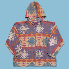 VIntage Patterned Fleece Jacket XLarge 