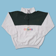 Vintage Women's Ottawa Q-Zip Sweater Small 