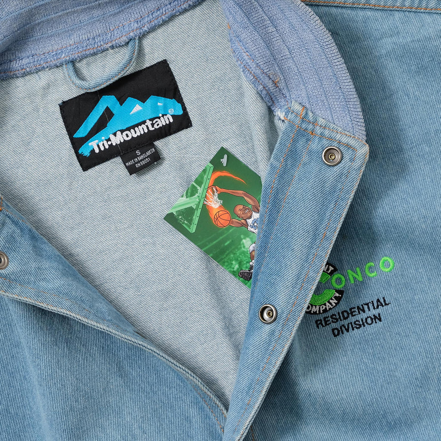 Vintage Denim Varsity Jacket Small 