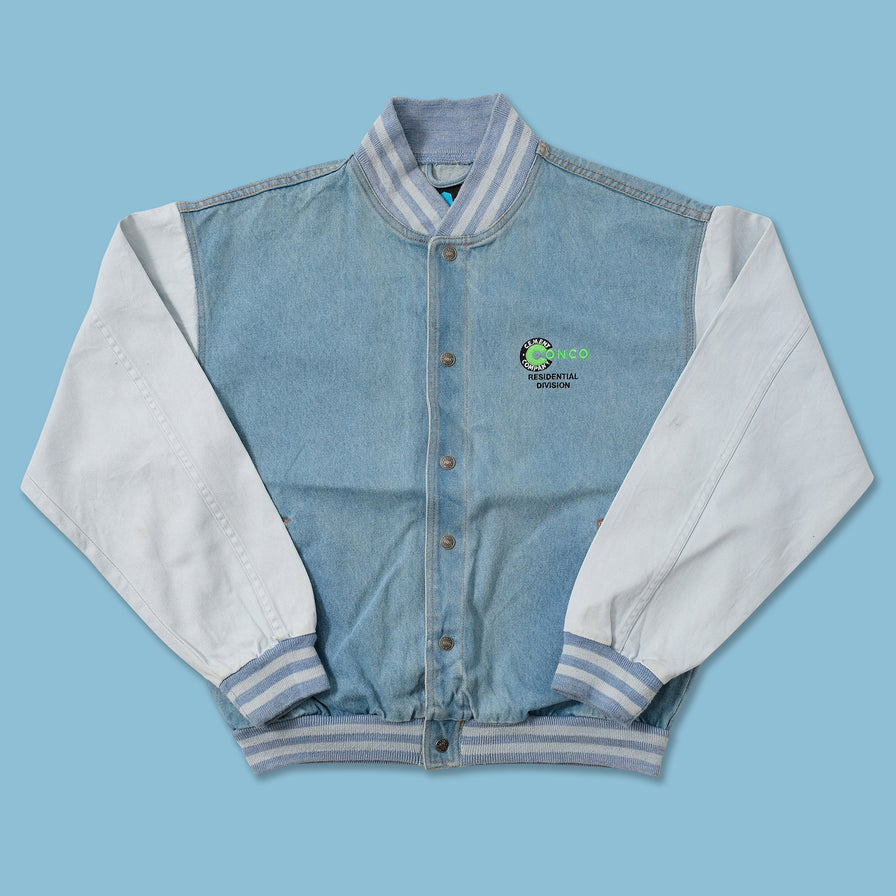 Vintage Denim Varsity Jacket Small 