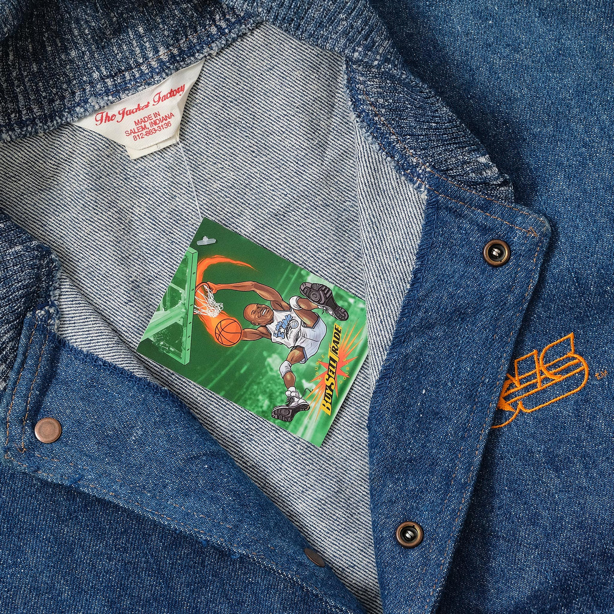 Vintage Tennessee Volunteers Denim Varsity Jacket Medium Double Double Vintage