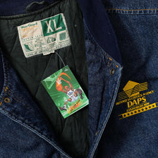 Vintage Denim Varsity Jacket XXL 