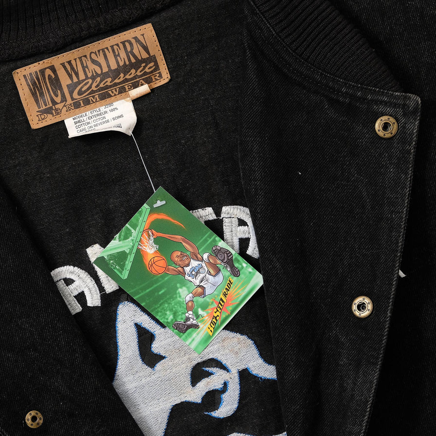 Vintage Denim Varsity Jacket XLarge 
