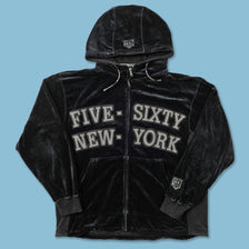 Y2K Five Sixty New York Velour Zip Hoody Large 