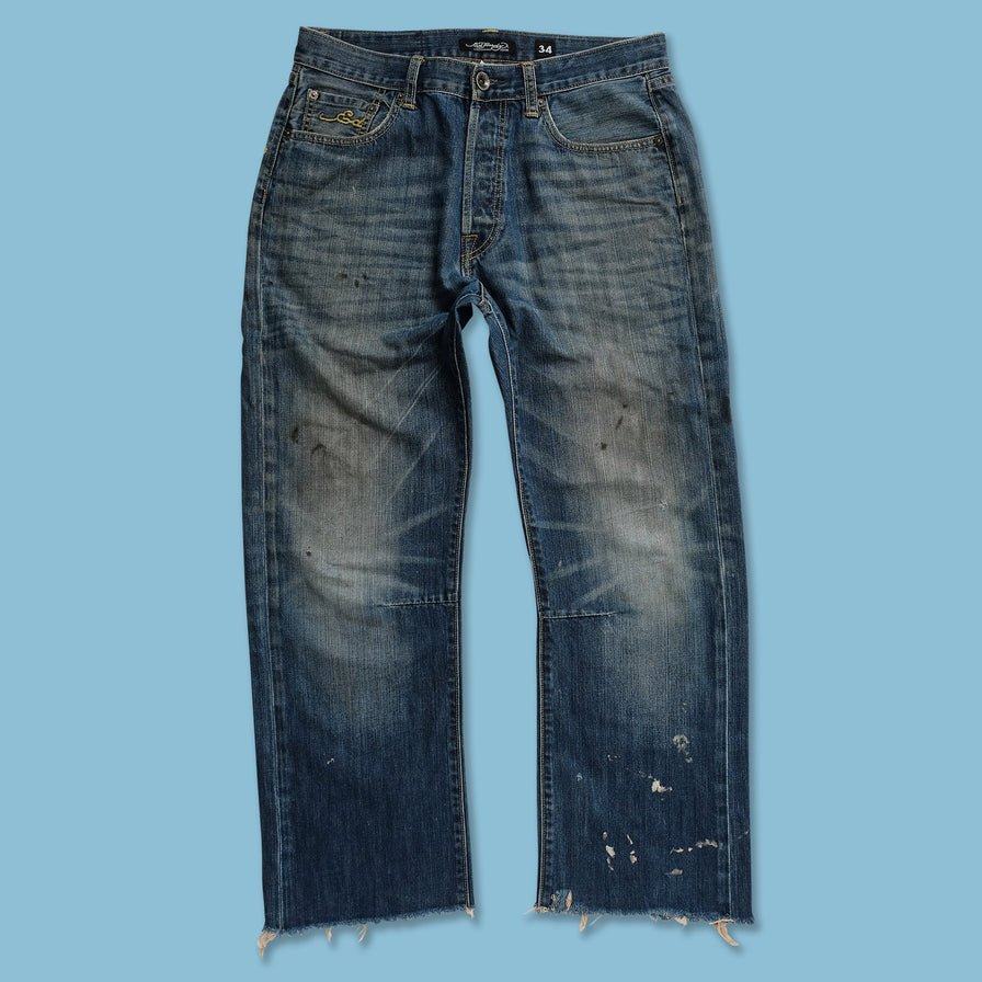 Y2K Ed Hardy Denim Pants 34x32 