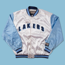 Vintage Los Angeles Lakers Satin Bomber Jacket XXL 