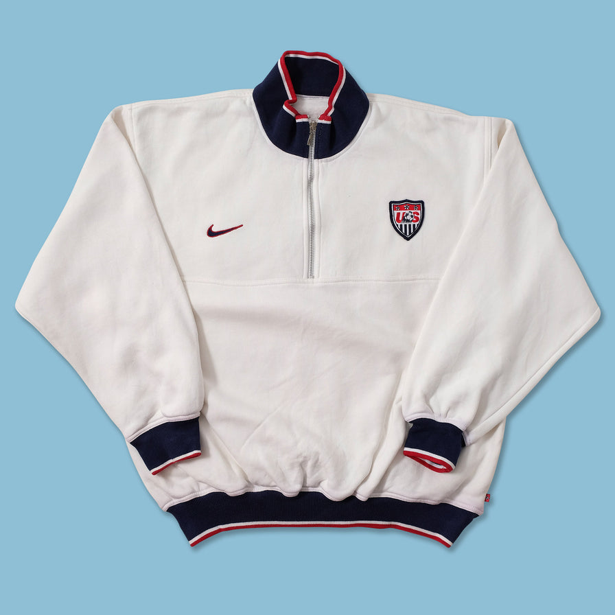 Vinntage Nike USA Soccer Q-Zip Sweater Medium 