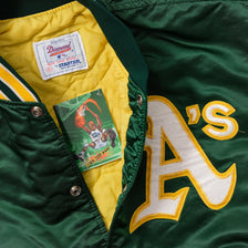 Vintage Starter Oakland Athletics Satin Bomber Jacket Large 