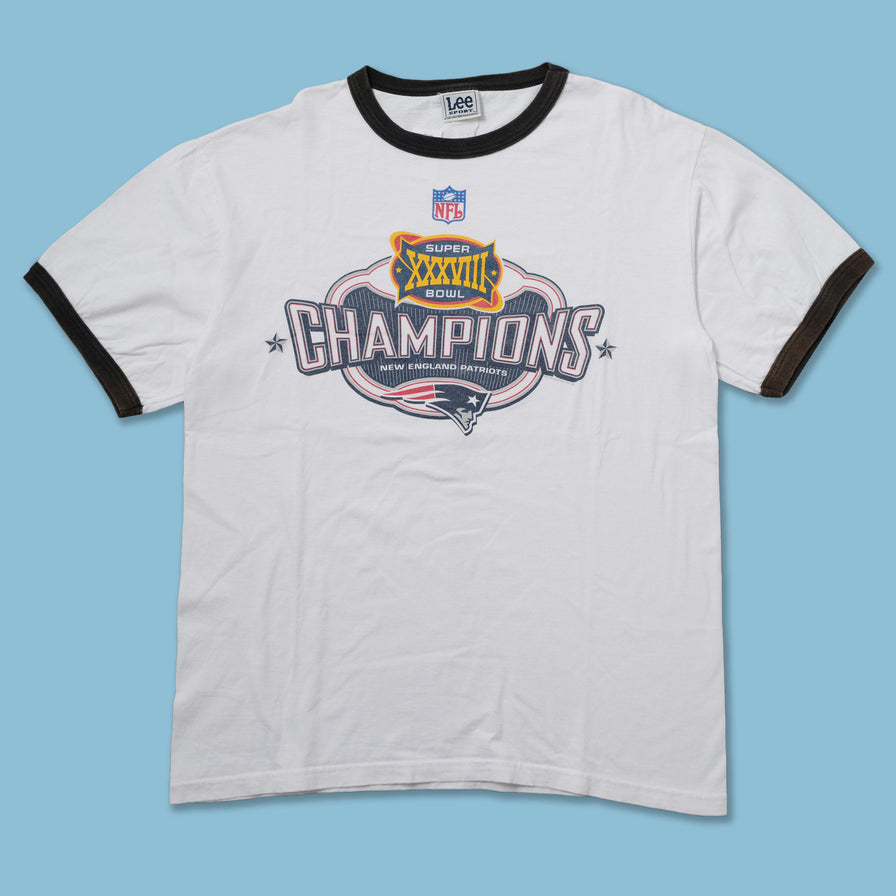 2004 Patriots T-Shirt Medium / Large - Double Double Vintage