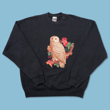 Vintage Owl Sweater XLarge - Double Double Vintage