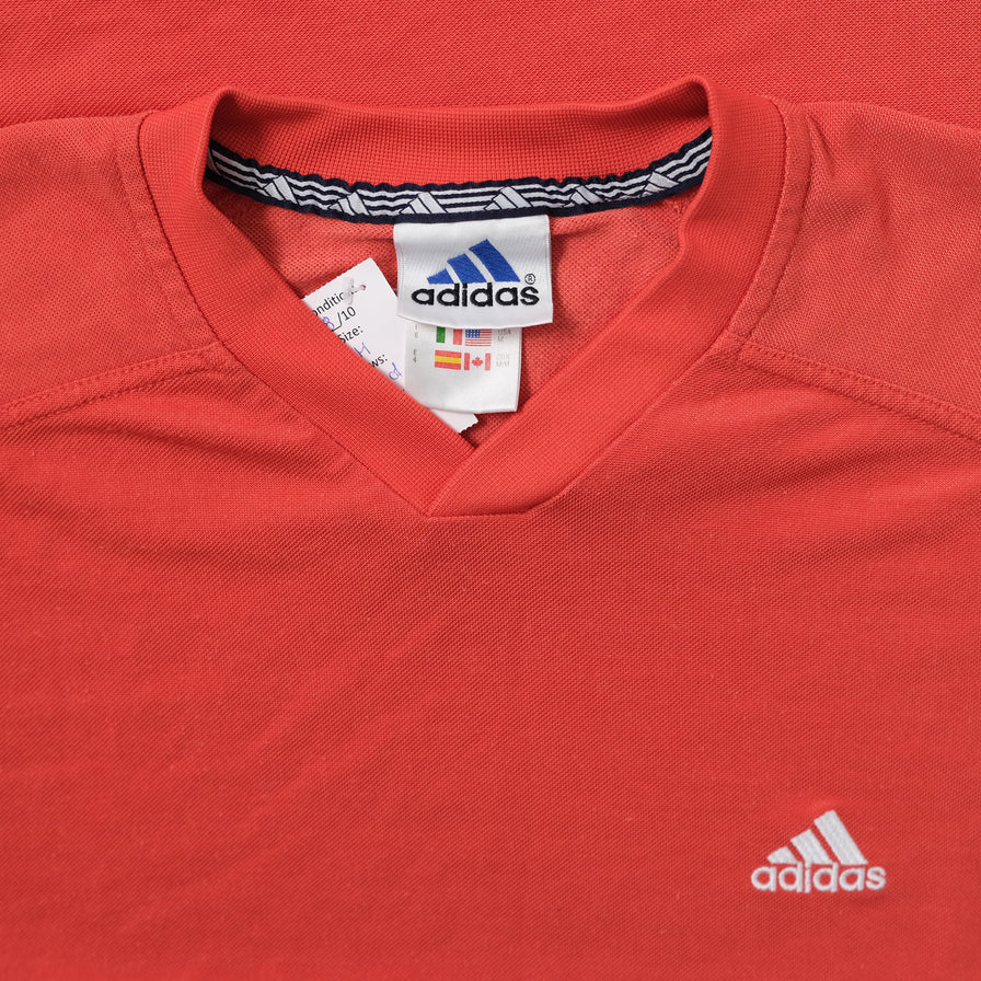 Vintage adidas V-Neck T-Shirt Small / Medium - Double Double Vintage