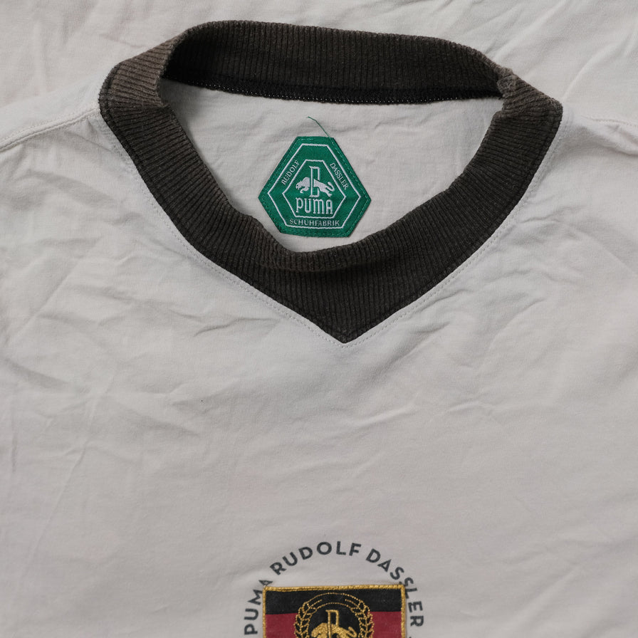 Vintage Puma Women’s Rudolf Dassler T-Shirt Medium - Double Double Vintage