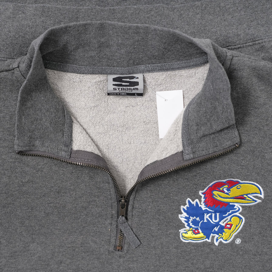 Vintage Kansas Q-Zip Sweater Large - Double Double Vintage