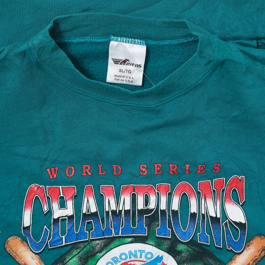 Vintage 1993 Blue Jays Sweater XLarge - Double Double Vintage