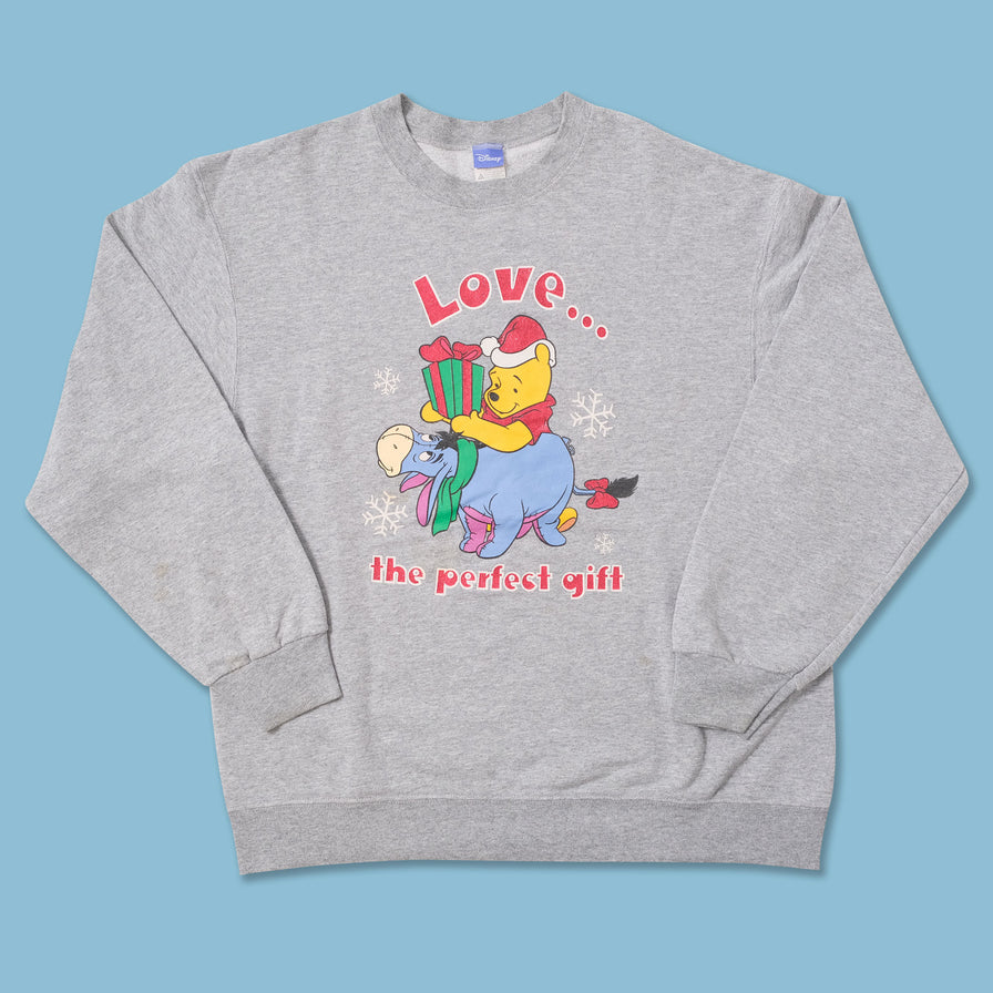 Vintage Pooh Christmas Sweater Medium 