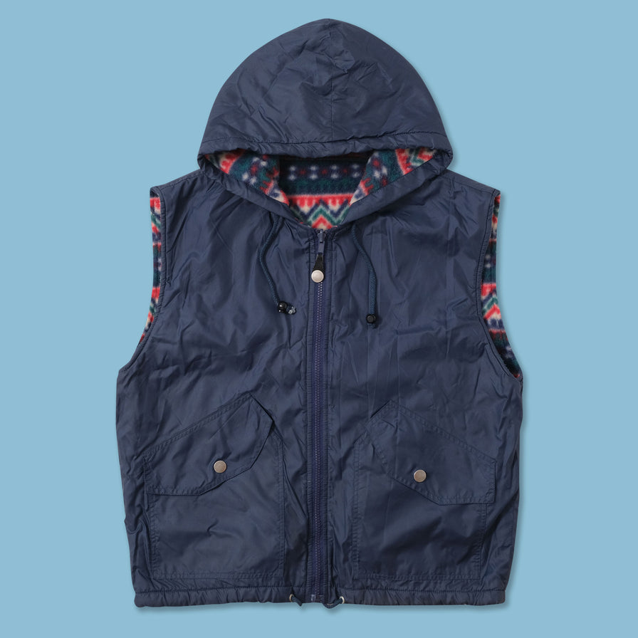 Vintage Reversible Fleece Vest Medium 