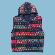 Vintage Reversible Fleece Vest Medium 