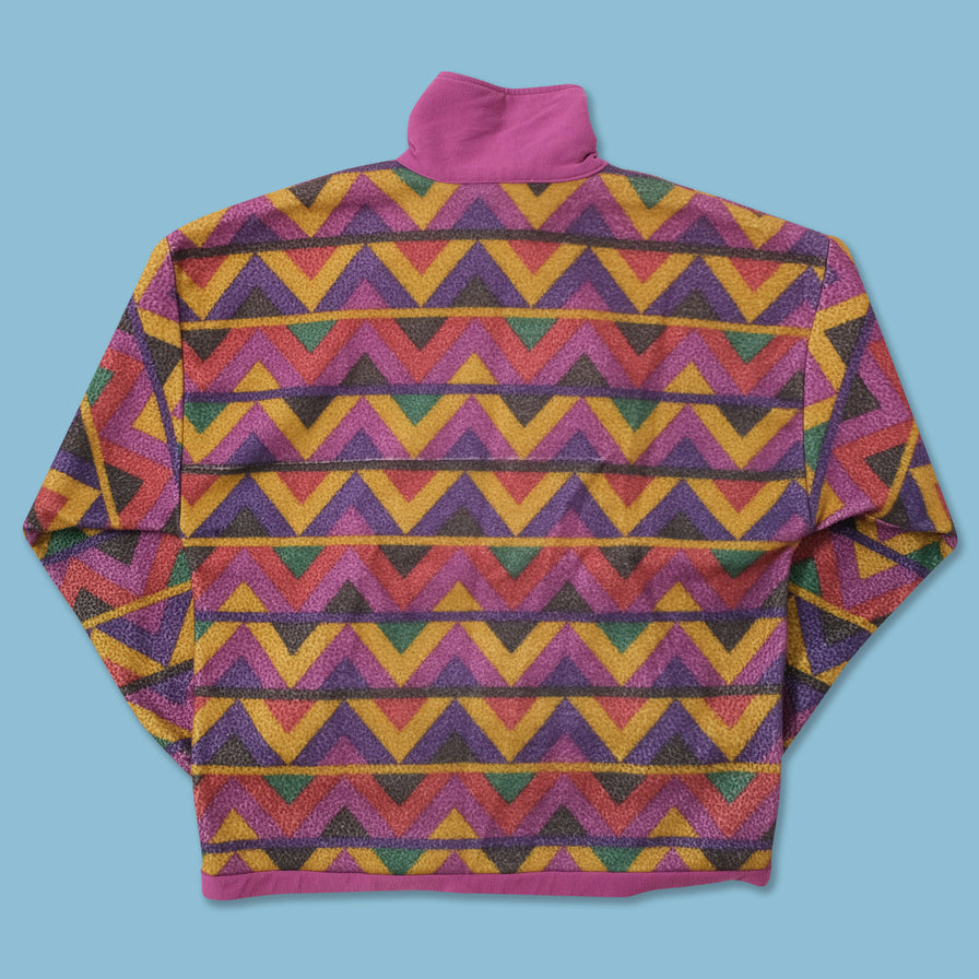 Vintage Patterned Halfzip Fleece Medium 