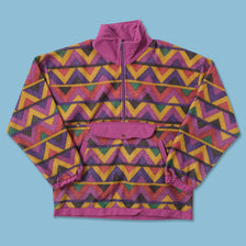 Vintage Patterned Halfzip Fleece Medium 