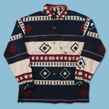 Vintage Patterned Fleece Shirt XLarge 